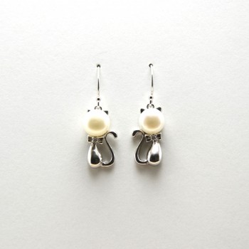 Laimons Orecchini A Pressione Donna, Nodo, Argento 925 Ossidato, Diametro 6 Mm. Gioiello Elegante In Confezione Regalo. Fatto A Mano.